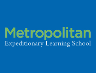 Large green text Metropolitan stacked on top of smaller text Expeditionary Learning School