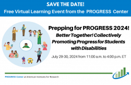 Save the Date Graphic for Prepping for PROGRESS 2024