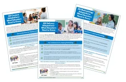 image of the covers of the SDI Adaptations Tip Sheets