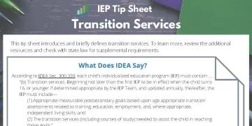 Page 1 of the Transition IEP Tip Sheet
