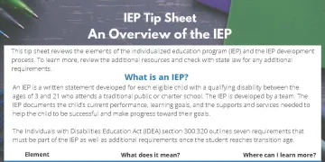 IEP Tip Sheet Overview Image