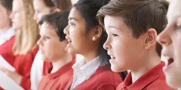 Students singing