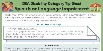 Speech or Language Impairment Tip Sheet Page 1