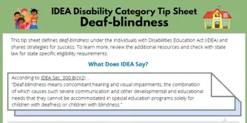IDEA Disability Category Tip Sheet: Deaf-Blindness