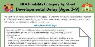 IDEA Disability Category Tip Sheet: Developmental Delay