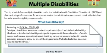 IDEA Disability Category Tip Sheet: Multiple Disabilities
