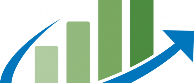 PROGRESS Logo with bar graph and forward arrow