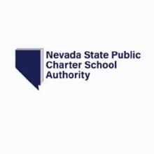 Image of Nevada outline and text saying Nevada State Charter School Authority