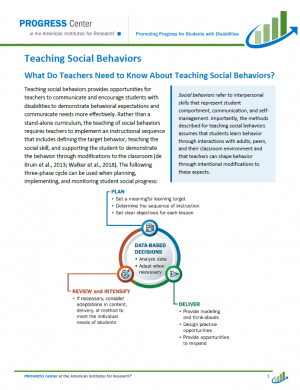 first page of teaching social behavior