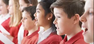 Students singing