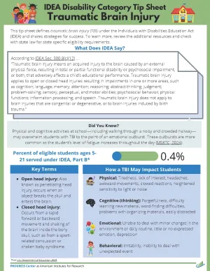 TBI Tip Sheet Page 1
