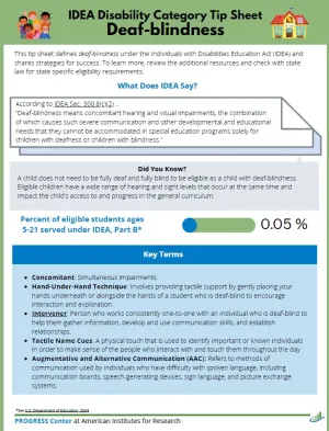 IDEA Disability Category Tip Sheet: Deaf-Blindness
