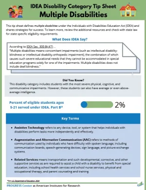 IDEA Disability Category Tip Sheet: Multiple Disabilities